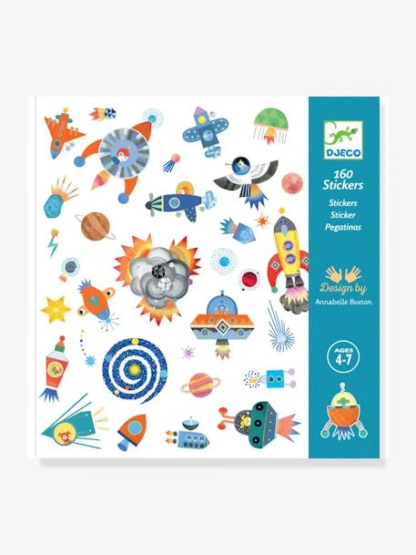 160 Stickers Interstellaire DJECO Bleu - Djeco 3 160 Stickers Interstellaire DJECO Bleu - Djeco