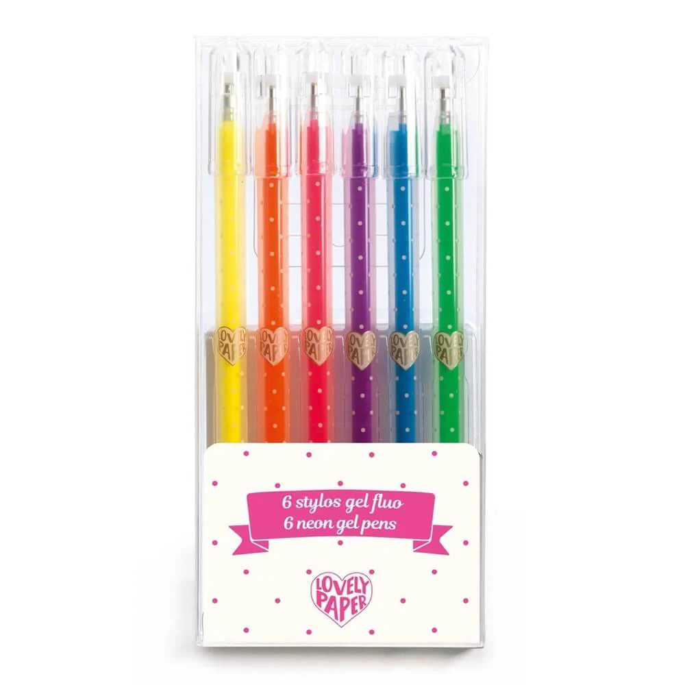 Promos Jouets Boutique -Promos Jouets Boutique 6 stylos gel fluo djeco boutique