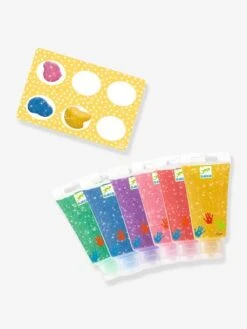 6 Tubes De Peinture à Doigts Paillettes - DJECO Jaune - Djeco -Promos Jouets Boutique 6 tubes de peinture a doigts paillettes djeco 2