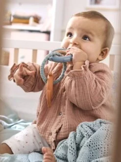 Anneaux De Dentition En Bois Et Silicone Multicolor - Vertbaudet -Promos Jouets Boutique anneaux de dentition en bois et silicone 2