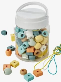 Baril De Grosses Perles En Bois FSC® Rose - Vertbaudet -Promos Jouets Boutique baril de grosses perles en bois fsc 4