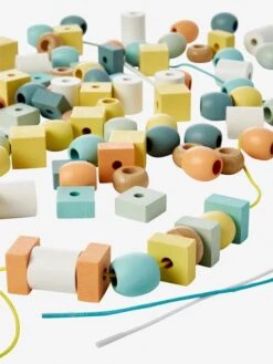 Baril De Grosses Perles En Bois FSC® Rose - Vertbaudet -Promos Jouets Boutique baril de grosses perles en bois fsc 5