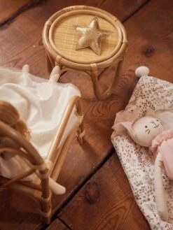 Chaise + Table Poupon En Rotin Beige - Vertbaudet -Promos Jouets Boutique chaise table poupon en rotin 3