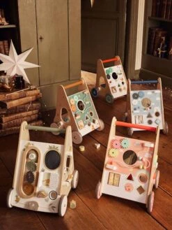 Chariot De Marche Avec Freins HANOÏ En Bois FSC® Multicolore - Vertbaudet -Promos Jouets Boutique chariot de marche avec freins hanoi en bois fsc 3