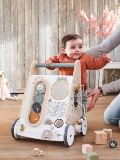 Chariot De Marche Avec Freins HANOÏ En Bois FSC® Multicolore - Vertbaudet -Promos Jouets Boutique chariot de marche avec freins hanoi en bois fsc 4