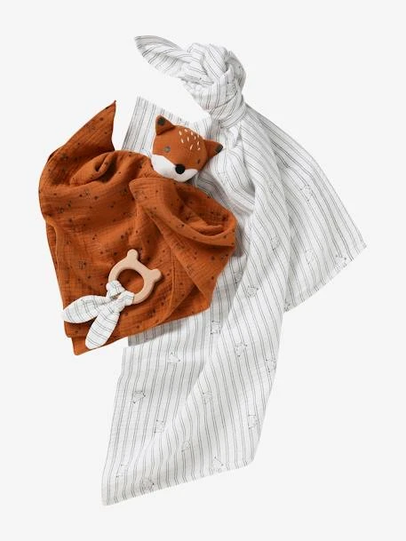 Coffret Cadeau 3 Pièces : Lange + Doudou + Hochet Rose - Vertbaudet 4 Coffret Cadeau 3 Pièces : Lange + Doudou + Hochet Rose - Vertbaudet – Image 2