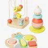 Coffret De 3 Jeux D'éveil En Bois FSC® Multicolore - Vertbaudet -Promos Jouets Boutique coffret de 3 jeux deveil en bois fsc
