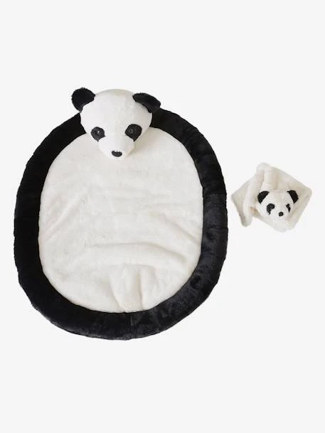 Coffret Tapis De Jeu + Doudou Panda. Noir - Vertbaudet 4 Coffret Tapis De Jeu + Doudou Panda. Noir - Vertbaudet – Image 2
