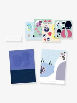 Collages Les Câlins DJECO Bleu - Djeco -Promos Jouets Boutique collages les calins djeco 2