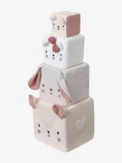 Cubes En Tissu GRENIER Beige - Vertbaudet -Promos Jouets Boutique cubes en tissu grenier 2