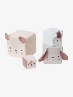 Cubes En Tissu GRENIER Beige - Vertbaudet -Promos Jouets Boutique cubes en tissu grenier 3