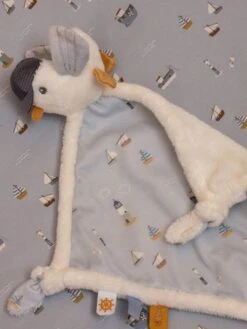 Doudou Carré Mouette - Sailors Bay - LITTLE DUTCH Bleu Grisé - Little Dutch -Promos Jouets Boutique doudou carre mouette sailors bay little dutch 3