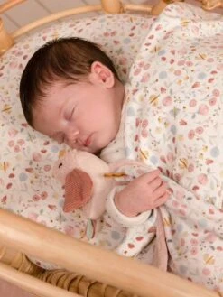 Doudou Carré Oiseau - Flowers & Butterflies - LITTLE DUTCH Rose Pâle - Little Dutch -Promos Jouets Boutique doudou carre oiseau flowers butterflies little dutch 3