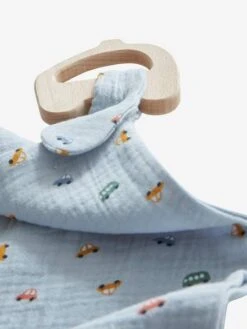 Doudou En Gaze De Coton + Hochet Bois EN VOITURE SIMON Multicolore - Vertbaudet -Promos Jouets Boutique doudou en gaze de coton hochet bois en voiture simon 5