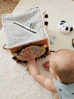 Grand Cube D'activités En Tissu TANZANIE Multicolore - Vertbaudet -Promos Jouets Boutique grand cube dactivites en tissu tanzanie 3