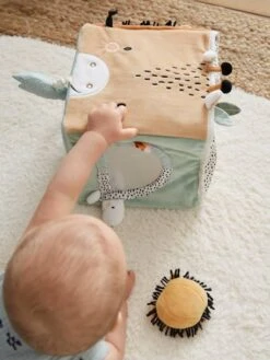 Grand Cube D'activités En Tissu TANZANIE Multicolore - Vertbaudet -Promos Jouets Boutique grand cube dactivites en tissu tanzanie 4