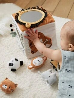 Grand Cube D'activités En Tissu TANZANIE Multicolore - Vertbaudet -Promos Jouets Boutique grand cube dactivites en tissu tanzanie 5