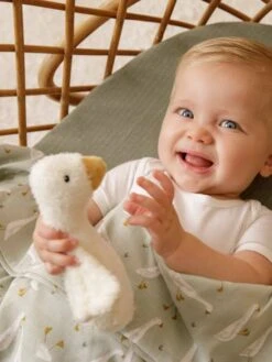 Hochet Couineur Little Goose - LITTLE DUTCH Blanc - Little Dutch -Promos Jouets Boutique hochet couineur little goose little dutch 3