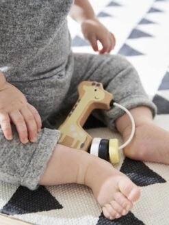 Hochet Girafe En Bois FSC® Multicolore - Vertbaudet -Promos Jouets Boutique hochet girafe en bois fsc 2