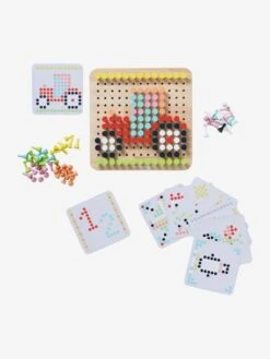 Jeu De Mosaïque En Bois FSC® Multicolore - Vertbaudet -Promos Jouets Boutique jeu de mosaique en bois fsc 1