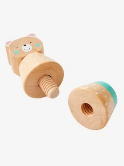 Jeu Des Animaux à Visser En Bois FSC® Multicolore - Tanzanie - Vertbaudet -Promos Jouets Boutique jeu des animaux a visser en bois fsc 3