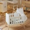 Lit Poupon Sur Pieds En Bois FSC® Blanc - Vertbaudet -Promos Jouets Boutique lit poupon sur pieds en bois fsc