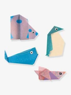 Origami Facile - Les Animaux Polaires DJECO Bleu - Djeco -Promos Jouets Boutique origami facile les animaux polaires djeco 2