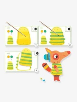 Peinture - La Famille Renard DJECO Bleu - Djeco -Promos Jouets Boutique peinture la famille renard djeco 4