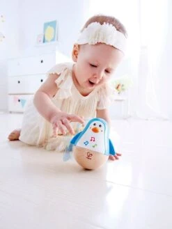 Pingouin Culbuto Musical HAPE Bleu - Hape -Promos Jouets Boutique pingouin culbuto musical hape 2