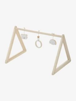Portique D'éveil Base Triangle En Bois FSC® Beige - Vertbaudet -Promos Jouets Boutique portique deveil base triangle en bois fsc 3