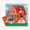 Puzzle 3 Niveaux Chez Moo DJECO Bleu - Djeco -Promos Jouets Boutique puzzle 3 niveaux chez moo djeco