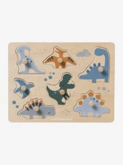 Puzzle Bouton Dinosaures En Bois FSC® Multicolore - Vertbaudet -Promos Jouets Boutique puzzle bouton dinosaures en bois fsc 2