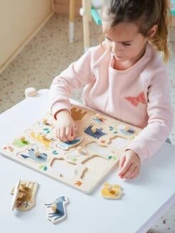 Puzzle Bouton Forêt En Bois FSC® Multicolore - Vertbaudet -Promos Jouets Boutique puzzle bouton foret en bois fsc 4