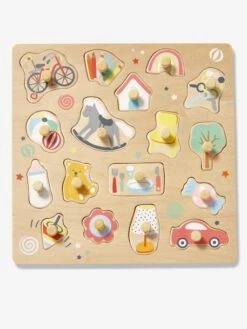 Puzzle Bouton Happy En Bois FSC® Multicolore - Vertbaudet -Promos Jouets Boutique puzzle bouton happy en bois fsc 2