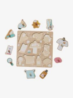 Puzzle Bouton Salle De Bain En Bois FSC® Multicolore - Vertbaudet -Promos Jouets Boutique puzzle bouton salle de bain en bois fsc 3