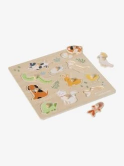 Puzzle Boutons Animaux De Compagnie En Bois FSC® Multicolore - Vertbaudet -Promos Jouets Boutique puzzle boutons animaux de compagnie en bois fsc 3