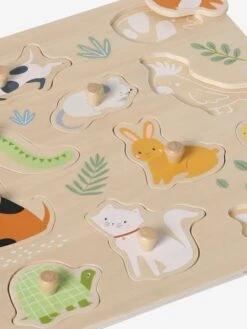 Puzzle Boutons Animaux De Compagnie En Bois FSC® Multicolore - Vertbaudet -Promos Jouets Boutique puzzle boutons animaux de compagnie en bois fsc 4