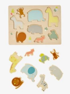 Puzzle Chunky Jungle En Bois FSC® Multicolore - Vertbaudet -Promos Jouets Boutique puzzle chunky jungle en bois fsc 2