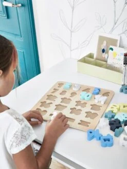 Puzzle Des Chiffres En Bois FSC® Multicolore - Vertbaudet -Promos Jouets Boutique puzzle des chiffres en bois fsc 1