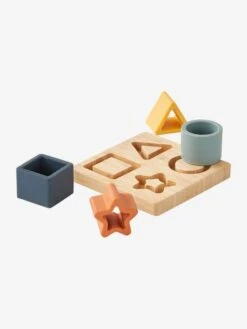 Puzzle Des Formes En Bois Et Silcone Multicolor - Vertbaudet -Promos Jouets Boutique puzzle des formes en bois et silcone 3
