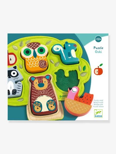 Puzzle Feutrine Oski - DJECO Vert - Djeco 4 Puzzle Feutrine Oski - DJECO Vert - Djeco – Image 2