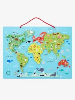 Puzzle Monde Magnétique En Bois FSC® Multicolore - Vertbaudet -Promos Jouets Boutique puzzle monde magnetique en bois fsc 3