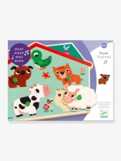 Puzzle Sonore Ouaf Woof - DJECO Bleu - Djeco -Promos Jouets Boutique puzzle sonore ouaf woof djeco 1
