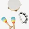 Set 3 Instruments : Maracas, Tambourin, Grelots En Bois FSC® Multicolore - Vertbaudet -Promos Jouets Boutique set 3 instruments maracas tambourin grelots en bois fsc