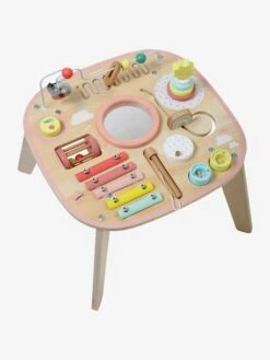 Table D'activités Et D'éveil Musical Bois FSC® Rose - Vertbaudet -Promos Jouets Boutique table dactivites et deveil musical bois fsc 5