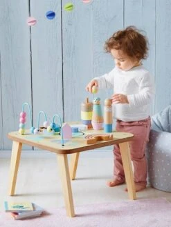 Table D'activités Petits Sioux En Bois FSC® Multicolore - Vertbaudet -Promos Jouets Boutique table dactivites petits sioux en bois fsc 2