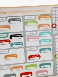 Tableau Organisateur De Semaine Gris - Vertbaudet -Promos Jouets Boutique tableau organisateur de semaine 2