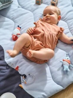 Tapis D'éveil Souple Sans Arche LEON SUR LE PONTON Bleu - Vertbaudet -Promos Jouets Boutique tapis deveil souple sans arche leon sur le ponton 2