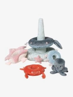 Tour à Empiler En Tissu SOUS L'OCÉAN Gris - Vertbaudet 8 Tour à Empiler En Tissu SOUS L'OCÉAN Gris - Vertbaudet -Promos Jouets Boutique tour a empiler en tissu sous locean 2