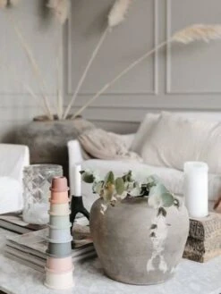 Tour à Empiler - MUSHIE Rose - Mushie -Promos Jouets Boutique tour a empiler mushie 3